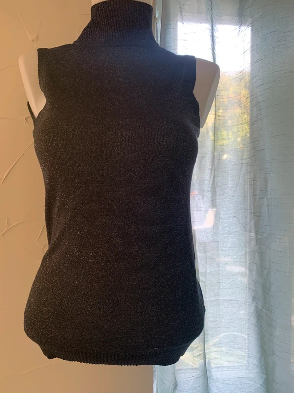 Pull vintage manches courtes brillant taille 38-40