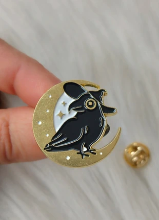 PIN corvo e lua, em aço, marque: PIN corvo e lua, em aço, état: Neuf sans étiquette, 3,99 €, 4,89 € Protection acheteurs incluse