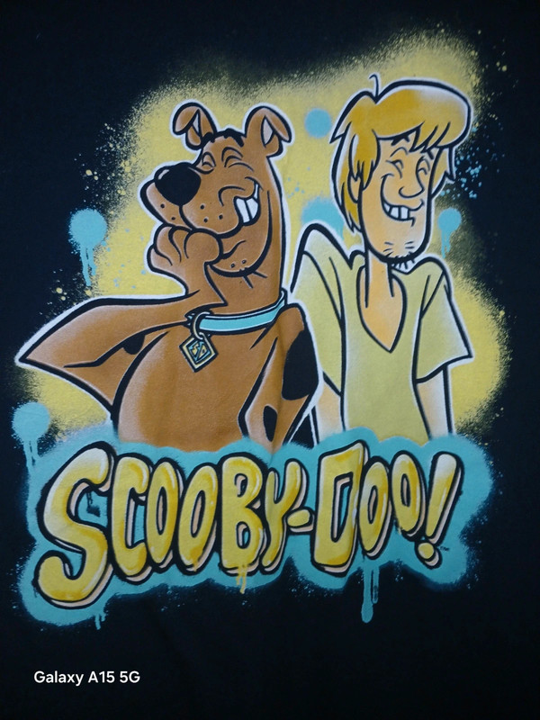 Scooby Doo Spray Paint Style Shaggy Black T Shirt 2