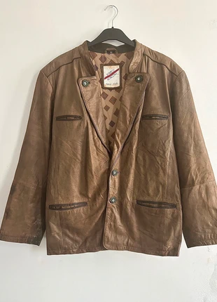 Vintage Mens Austrian Leather Brown Jacket | Size: EU50/ UK40 Leather Coat, brand: Leather Collection, condition: Very good, size: M, £18.00, £19.60 includes Buyer Protection