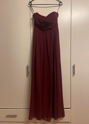 Bordeaux lang kleed met split, merk: Bordeaux, staat: Nieuw zonder prijskaartje, maat: S / 36 / 8, € 10,00, € 11,20 inclusief Kopersbescherming