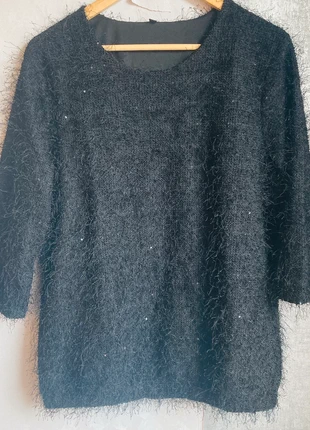 Pull noir pailleté | 42 🌿, zustand: Sehr gut, größe: XL / 42 / 14, 8,00 €, 9,10 € inklusive Vinted-Käuferschutz