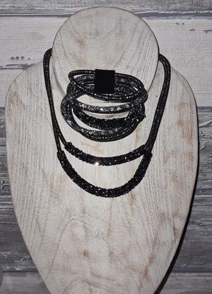 schitterend juwelensetje donkerbl / zw, merk: JBC, staat: Heel goed, € 20,00, € 21,70 inclusief Kopersbescherming