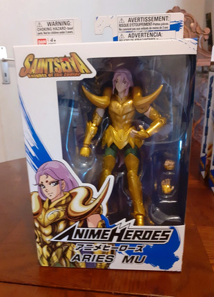 BANDAI Anime Heroes - Saint Seiya, les Chevaliers du Zodiaque - Figurine  Anime heroes 17 cm - Aries Mu