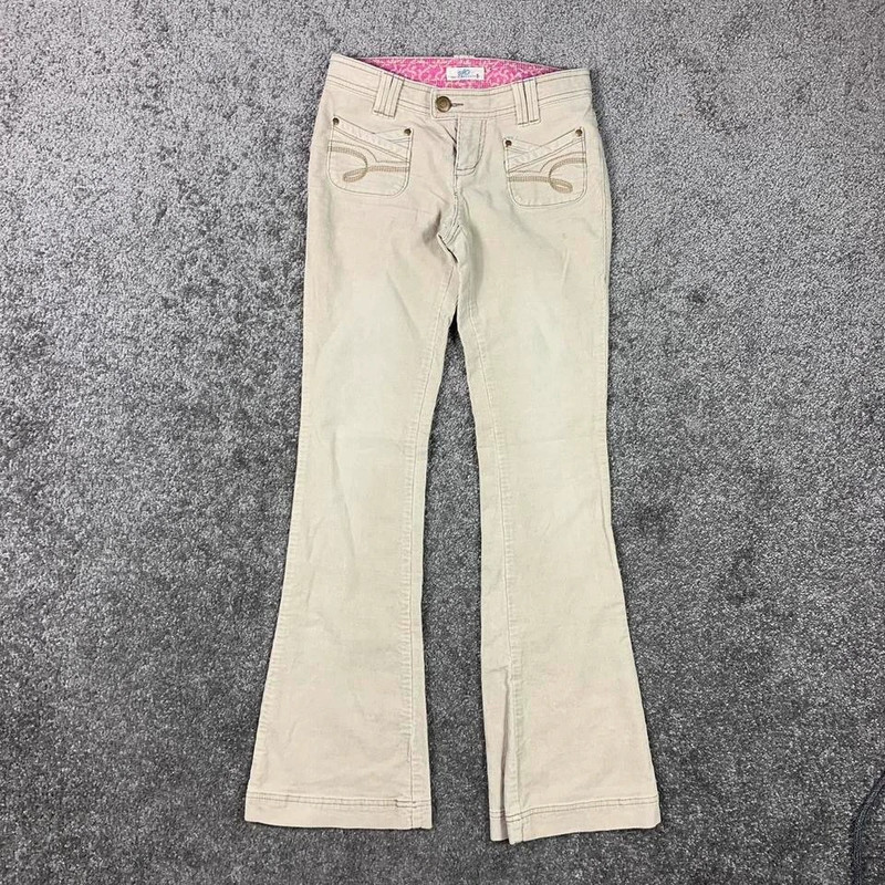 y2k lowrise bootcut flare corduroy  pants 1