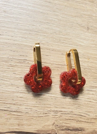 Créoles rectangulaires acier inoxydable doré rectangles ovales cadeau Noël, merk: Fleur Rouge, staat: Heel goed, € 10,00, € 11,20 inclusief Kopersbescherming Pro