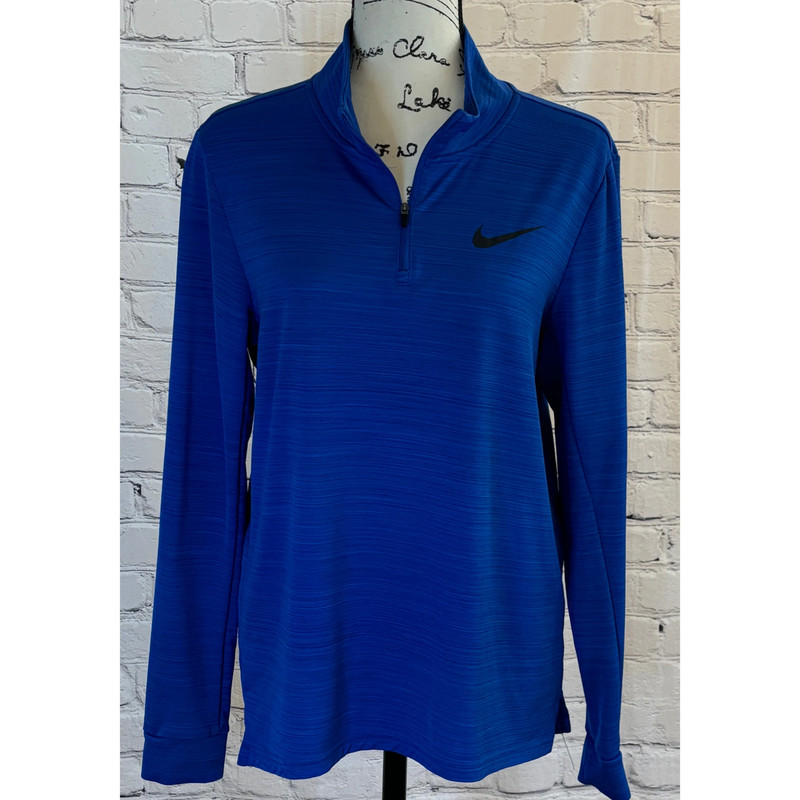 Nike Men's Breathe Superset Royal Blue Quarter Zip Pullover (Size M) 5