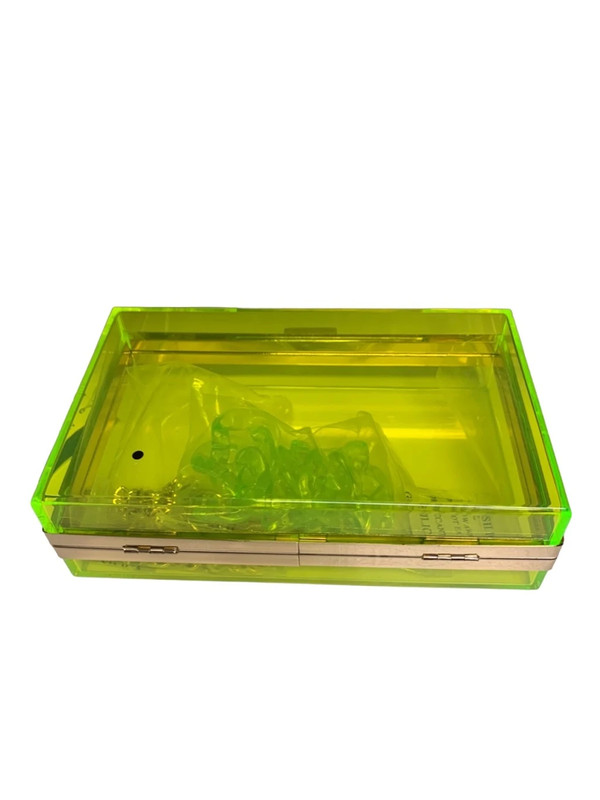 Neon green box bag 2