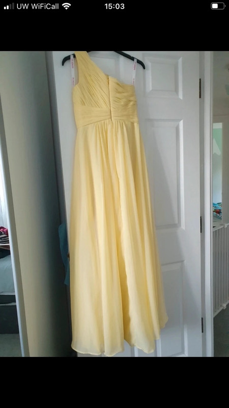 Yellow bridesmaid Prom dress JJ's House