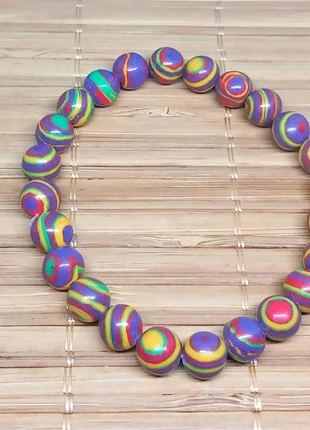 Bracelet en perles polies violet jaune, zustand: Neu, 1,65 €, 2,43 € beinhaltet Vinted-Käuferschutz Pro