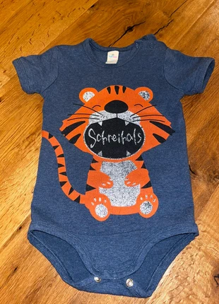 Kurzarmbody „Schreihals“ Tiger, Gr. 74/80, Jungen, marke: Topomini, zustand: Gut, größe: 9-12 Monate / 74, 2,50 €, 3,33 € inklusive Vinted-Käuferschutz