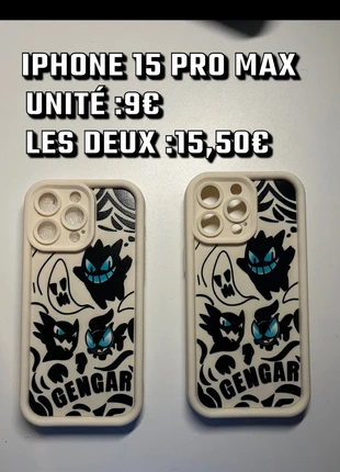 Coque pour iPhone 15 pro Max Pokémon jamais utilisé porté, marque: Pokémon, état: Neuf sans étiquette, 5,00 €, 5,95 € Protection acheteurs incluse
