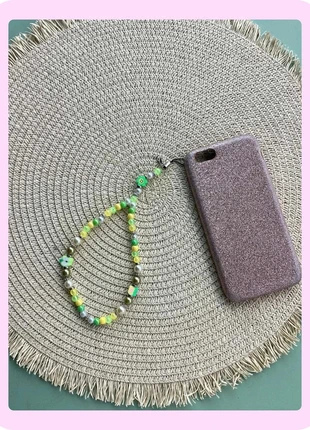 Bijoux de téléphone en perles vert et jaune, état: Neuf sans étiquette, 1,50 €, 2,28 € Protection acheteurs incluse
