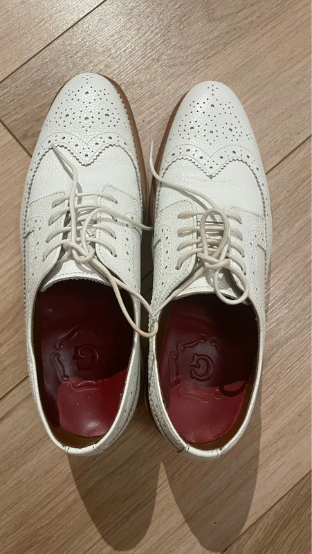 White Grenson Derby brogue shoes - Vinted