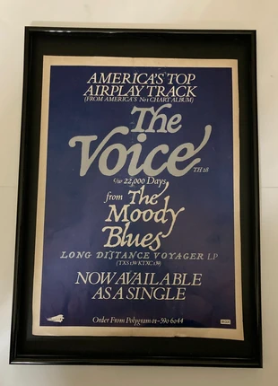 The Moody Blues-The Voice-A3 framed original poster sized advert, brand: Original, condition: Very good, £20.00, £21.70 includes Buyer Protection Pro