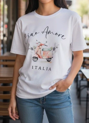 T-shirt été femme Ciao Amore - Italia– Taille Xl neuf, brand: Boutique Parisienne, condizioni: Nuovo con cartellino, taglia: XL / IT 46 / EU 42, €10.00, €11.20 include la Protezione acquisti