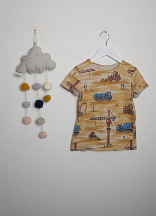 Kinder T-Shirt | Baufahrzeuge | Handmade | 110/116 | Gelb, brand: Handmade, condizioni: Buone, taglia: 5 anni / 110 cm, €1.75, €2.54 include la Protezione acquisti