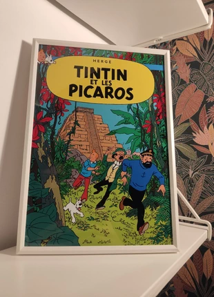 Tintin et les Picaros cadre avec poster cadeau, 30x21 cms, estado: Muy bueno, 10,00 €, 11,20 € Protección al comprador incluida