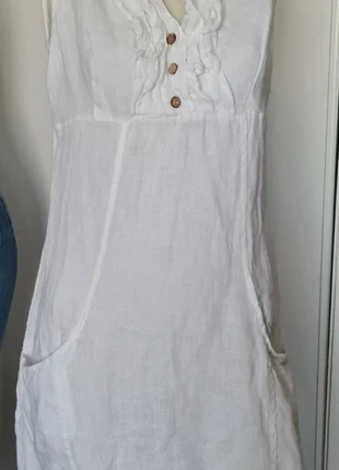 robe blanche été en lin 38, marke: Made In Italy, zustand: Sehr gut, größe: M / 38 / 10, 8,00 €, 9,10 € inklusive Vinted-Käuferschutz