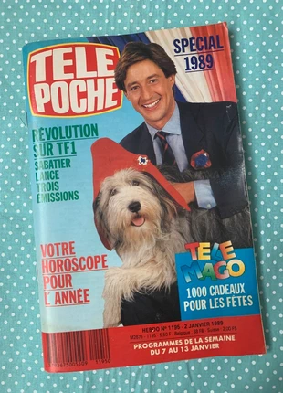 Ancien Télé Poche - Janvier 1989 - Patrick Sabatier, brand: Tele poche, condition: Very good, €8.00, €9.10 includes Buyer Protection Pro