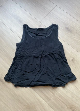 Débardeur drapé vintage en soie, merk: NITYA, staat: Heel goed, maat: S / 36 / 8, € 3,00, € 3,85 inclusief Kopersbescherming