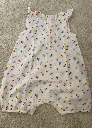 Elégante combishort légère rose pale à fleurs fille - 9 mois, brand: Bout'chou, condition: Very good, size: 9-12 months / 74 cm, €2.50, €3.33 includes Buyer Protection
