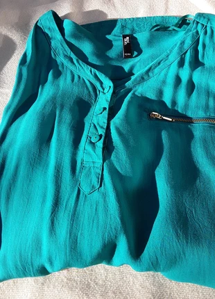 smaragdgrüne Langarmbluse -- Maxi Blue -- Gr. 42/44, marque: Maxi Blue, état: Très bon état, taille: XL / 42 / 14, 3,50 €, 4,38 € Protection acheteurs incluse