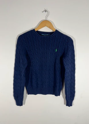Pull Ralph Lauren torsadé bleu marine, brand: Ralph Lauren, condition: Very good, size: M / 38 / 10, €59.00, €62.65 includes Buyer Protection Pro