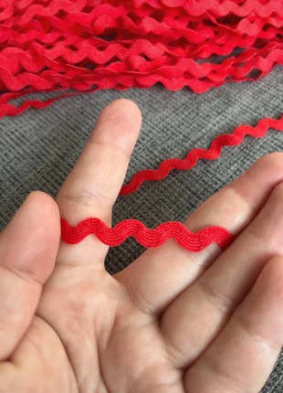 3m Red Ric Rac Trim, condition: Very good, £1.00, £1.75 includes Buyer Protection Pro