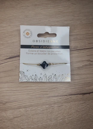 Bracelet pierre naturelle Obsidienne, brand: Pierre, condition: New with tags, €5.00, €5.95 includes Buyer Protection