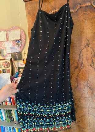 Vintage beaded backless mini dress, brand: Vintage Dressing, condition: Very good, size: S / 8, £6.00, £7.00 includes Buyer Protection