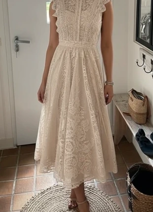 Robe dentelle bohème chic écrue - Taille M, marque: Albaco, état: Très bon état, taille: M / 38 / 10, 53,90 €, 57,30 € Protection acheteurs incluse