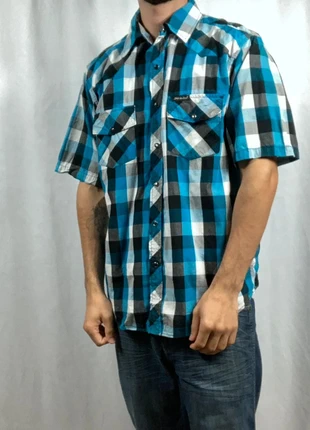 Chemise Dickies Bleu et Blanche à carreaux manches courtes taille L, brand: Dickies, condizioni: Buone, taglia: L, €12.99, €14.34 include la Protezione acquisti Pro