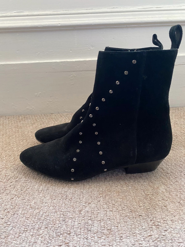 IRO Black Patti Woman Studded Suede Ankle Boots