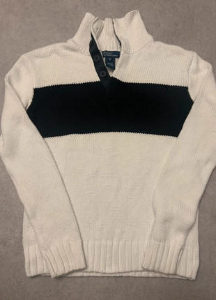 Ralph Lauren pull blanc à rayure noire col montant boutonné – taille M, marque: Polo Ralph Lauren, état: Très bon état, taille: M, 40,00 €, 42,70 € Protection acheteurs incluse