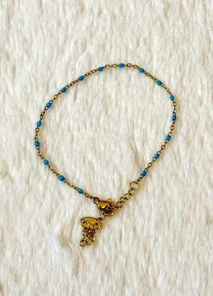 Bracelet doré perles bleu, brand: le bijoutier, condizioni: Nuovo senza cartellino, €9.50, €10.68 include la Protezione acquisti