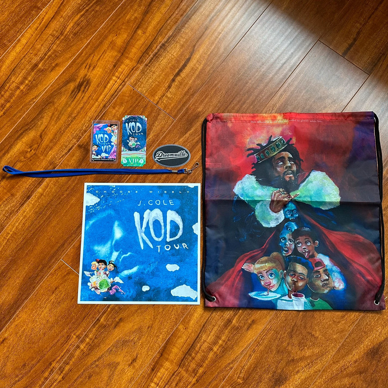 j cole kod tour vip package merch merchandise choose wisely dreamville sticker 1