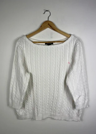 Pull Ralph Lauren Torsadé Blanc, brand: Ralph Lauren, condition: Very good, size: XXXL / 46 / 18, €49.00, €52.15 includes Buyer Protection Pro