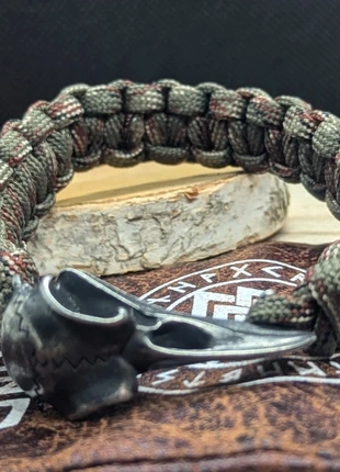 Bracelet viking tête de corbeau Odin paracorde bijoux nordique, état: Très bon état, 23,00 €, 24,85 € Protection acheteurs (Pro) incluse
