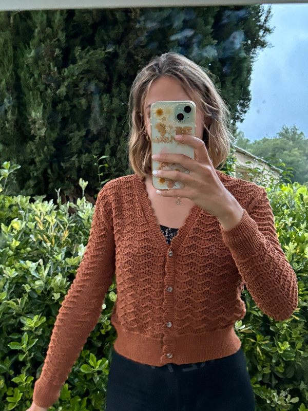 Gilet orange mango 2