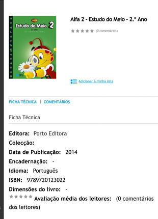 Manual e Livro de fichas completo 2o ano Alfa Porto Editora, merk: ALFA, staat: Nieuw zonder prijskaartje, 15,00 €, 16,45 € inclusief Kopersbescherming