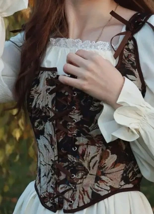 Corset à motif floral vintage / élégant, marque: Vintage Dressing, état: Très bon état, taille: M / 38 / 10, 30,00 €, 32,20 € Protection acheteurs incluse