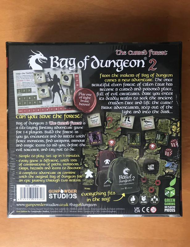 Bag of Dungeon 2 - Gioco da tavolo - Board Game - Gunpowder Studios - Nuovo Sigillato - New Sealed 2