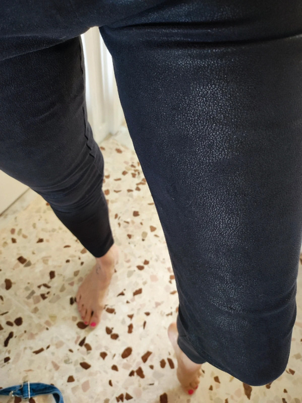 Legging effet cuir mat 1