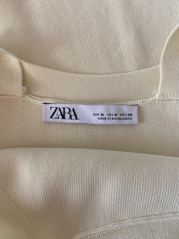 Zara Mellow Yellow knit mini dress size M 5