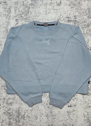 Sweat Crop Top Puma L Bleu Pastel Crewnek Oversize Vintage Old Money Retro Collector Y2k, brand: Puma, condition: Very good, size: L / 40 / 12, €25.00, €26.95 includes Buyer Protection Pro