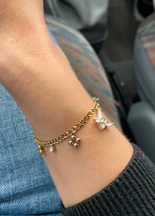 Bracelet breloques or en acier inoxydable , marke: Boutique Parisienne, zustand: Neu, mit Etikett, 15,00 €, 16,45 € inklusive Vinted-Käuferschutz