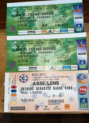 3 tickets match ASSE, brand: Match, condition: Good, €15.00, €16.45 includes Buyer Protection Pro
