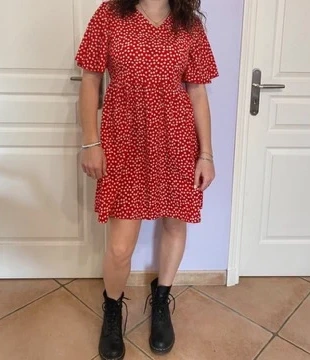 Robe à manches courtes rouge femme shein 36, condition: New without tags, size: S / 36 / 8, €4.00, €4.90 includes Buyer Protection