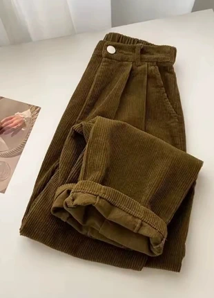 Pantalon vintage effet velours côtelé khaki marron – taille haute coupe droite, marque: MEXZT, état: Très bon état, taille: M / 38 / 10, 33,90 €, 36,30 € Protection acheteurs (Pro) incluse